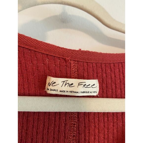 Free People Primrose Thermal Style Long Sleeve Rusty Red Size XS OB1394360 - Picture 5 of 6